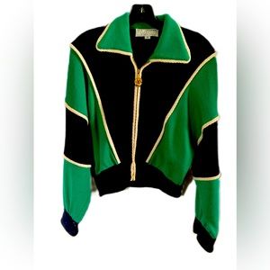 St John Collection Green Black Jacket szL